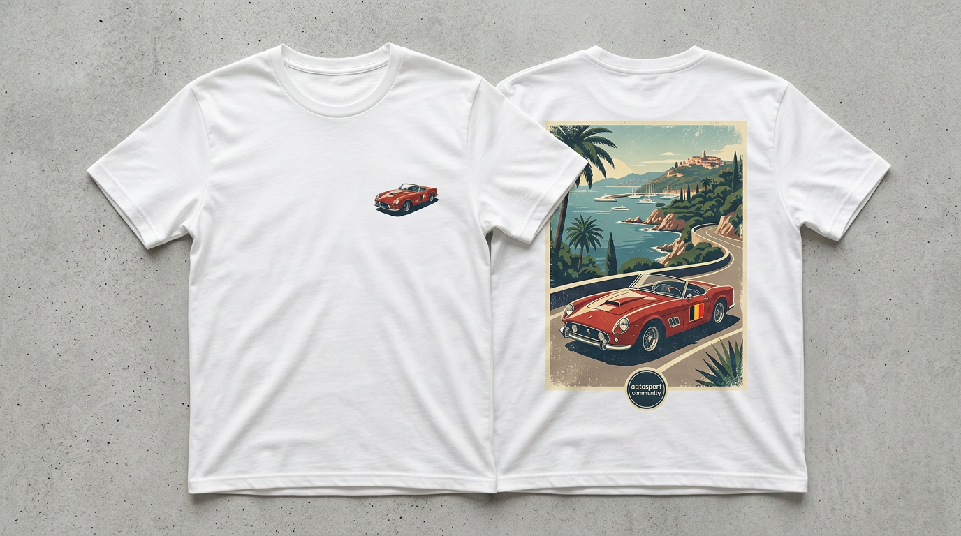 T-shirt The Riviera Racer — White Edition